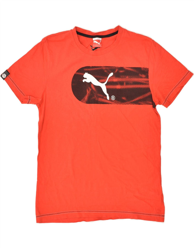 PUMA Mens Graphic T-Shirt Top Small Red Cotton | Vintage Puma | Thrift | Second-Hand Puma | Used Clothing | Messina Hembry 