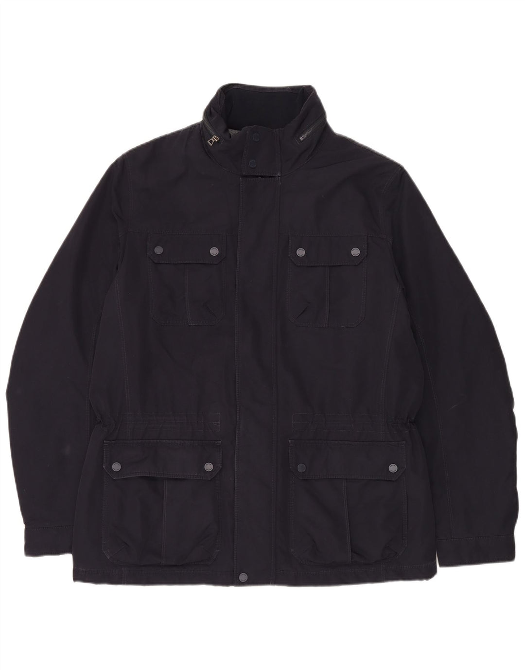 Geox Mens Hooded Utility Jacket UK 42 XL Navy Blue