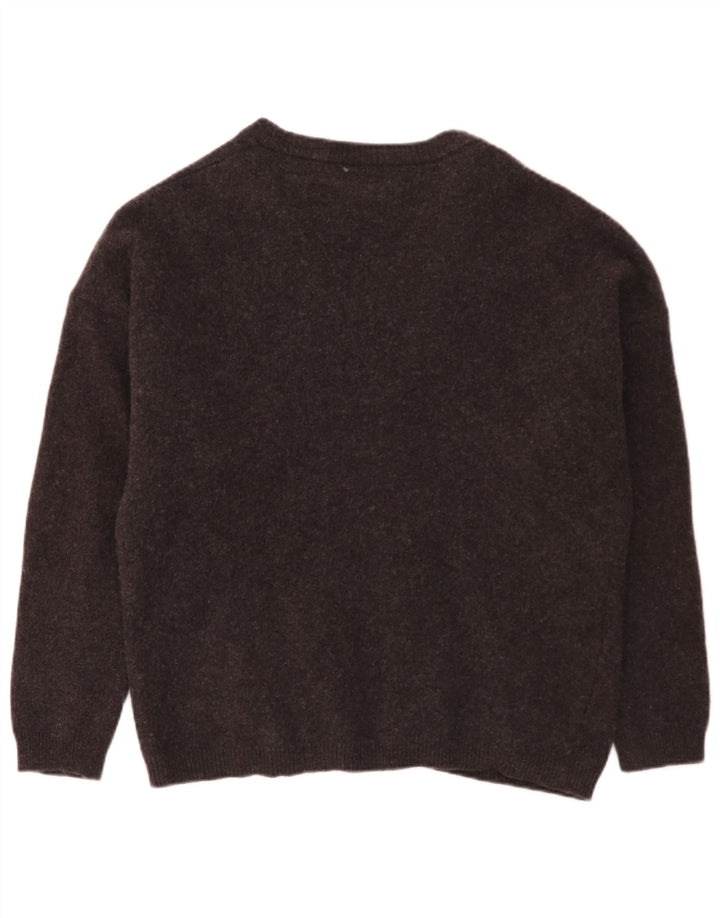 Sisley Mens Cardigan Sweater Large Grey Virgin Wool