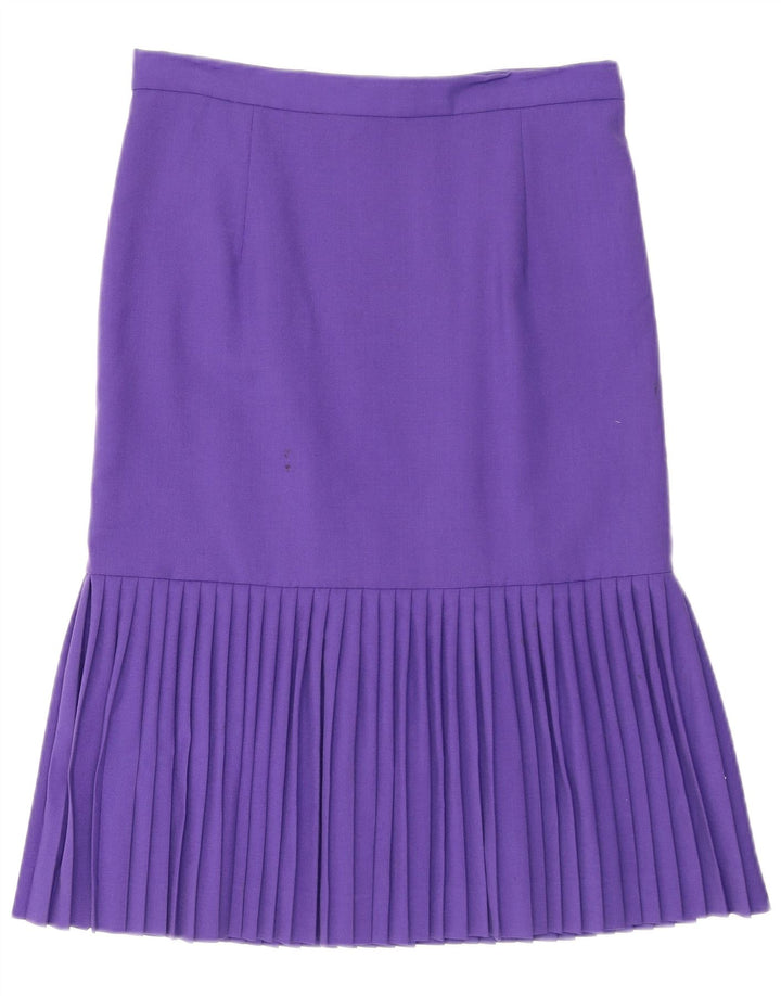 Vintage Womens Pleated Skirt W30 Medium Purple