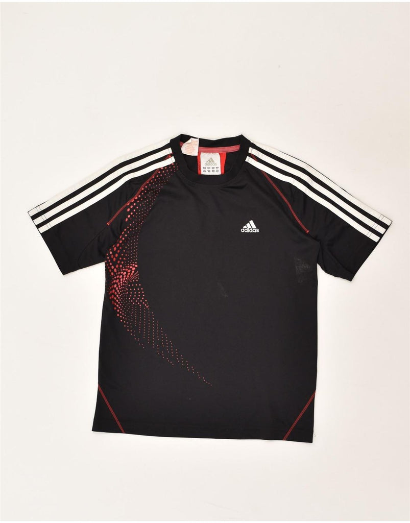 ADIDAS Girls Graphic T-Shirt Top 11-12 Years Black Polyester | Vintage Adidas | Thrift | Second-Hand Adidas | Used Clothing | Messina Hembry 