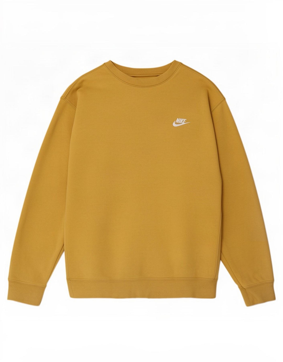 Nike Mens Sweatshirt Jumper Medium Yellow Cotton