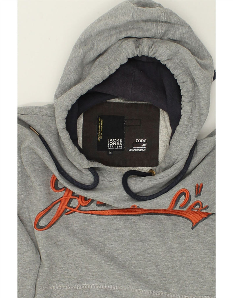 JACK & JONES Mens Graphic Hoodie Jumper Medium Grey Cotton | Vintage Jack & Jones | Thrift | Second-Hand Jack & Jones | Used Clothing | Messina Hembry 