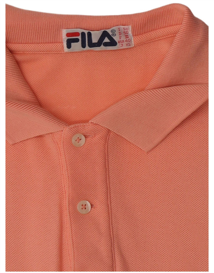 Fila Mens Polo Shirt IT 50 Medium Orange