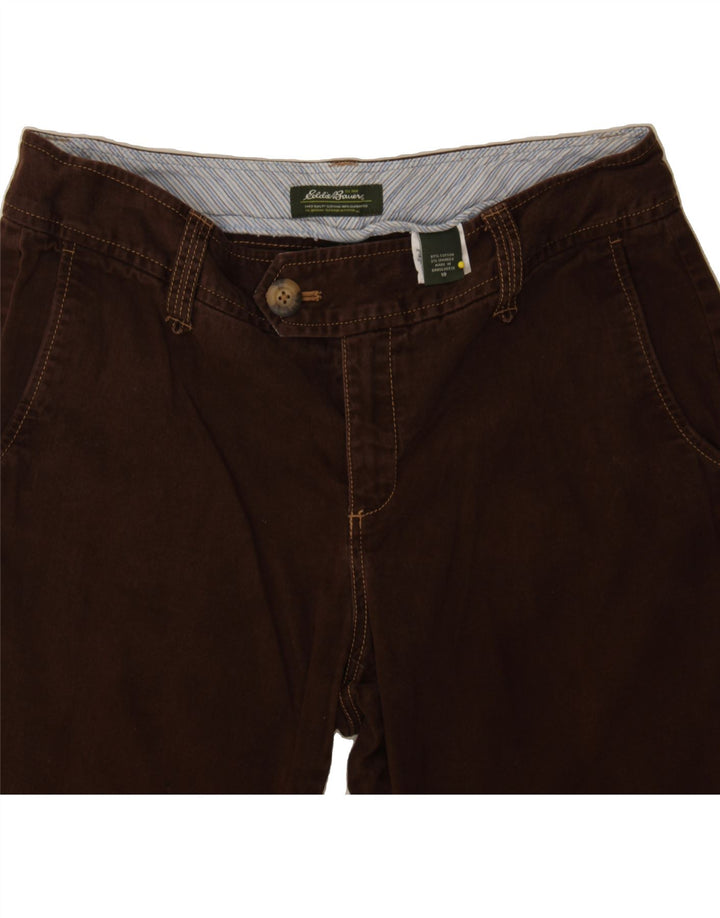 EDDIE BAUER Womens Chino Shorts US 10 Large W34 Brown Cotton Vintage Eddie Bauer and Second-Hand Eddie Bauer from Messina Hembry 