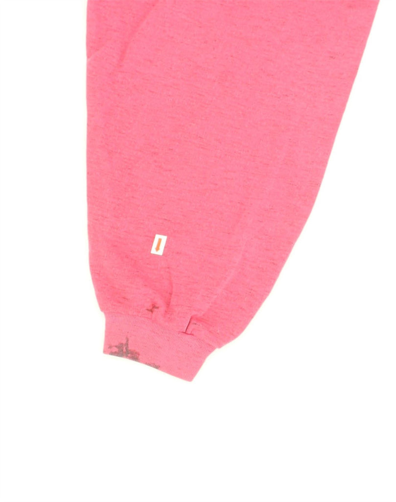 VINTAGE Mens Roll Neck Jumper Sweater Medium Pink Cotton | Vintage Vintage | Thrift | Second-Hand Vintage | Used Clothing | Messina Hembry 