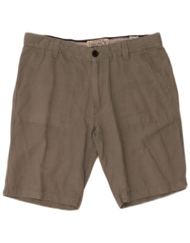 Fat Face Mens Chino Shorts W36 Large Grey Linen