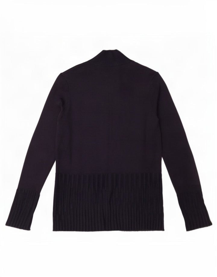 Marks & Spencer Womens Open Cardigan Sweater UK 8 Small Navy Blue Viscose