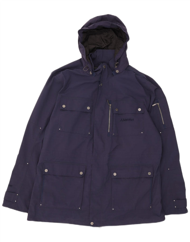 Schoffel Mens Hooded Utility Jacket UK 48 4XL Navy Blue