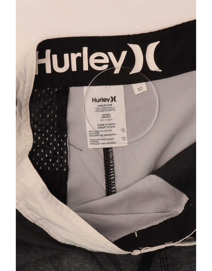 Hurley Mens Graphic Swimming Shorts Medium Blue Striped Polyester