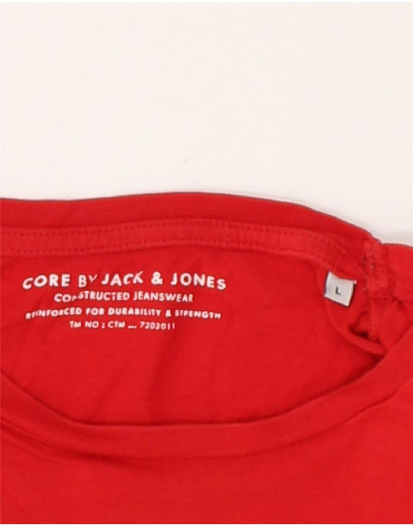 JACK & JONES Womens Graphic T-Shirt Top Large Red Cotton | Vintage Jack & Jones | Thrift | Second-Hand Jack & Jones | Used Clothing | Messina Hembry 