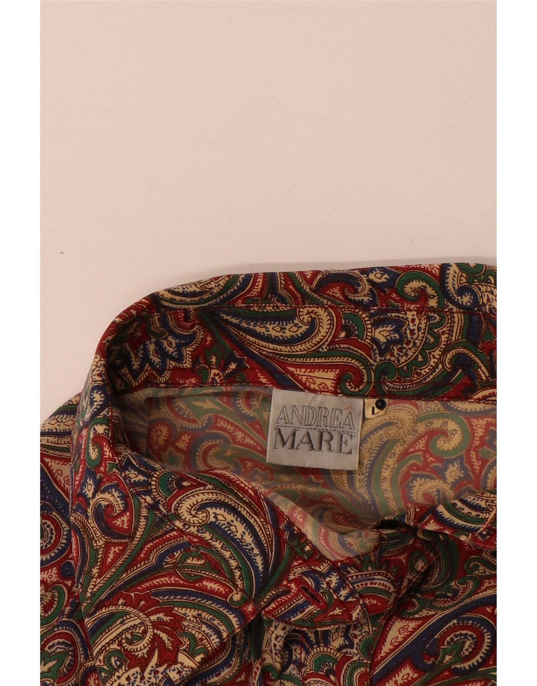 Andrea Mare Womens Oversized Shirt Blouse UK 16 Large Multicoloured Paisley