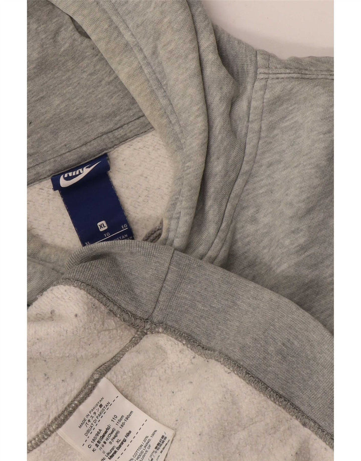 Nike Mens Hoodie Jumper XL Grey Cotton