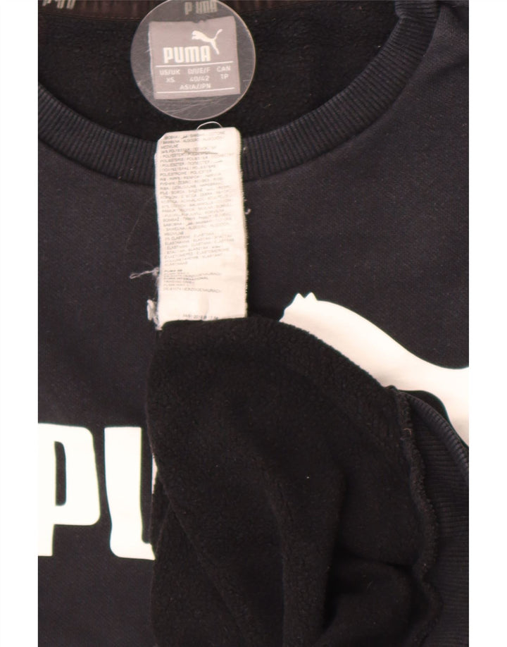 Puma Mens Graphic Sweatshirt Jumper XS Black Cotton
