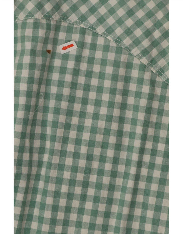 Levi's Mens Shirt Medium Green Check Cotton