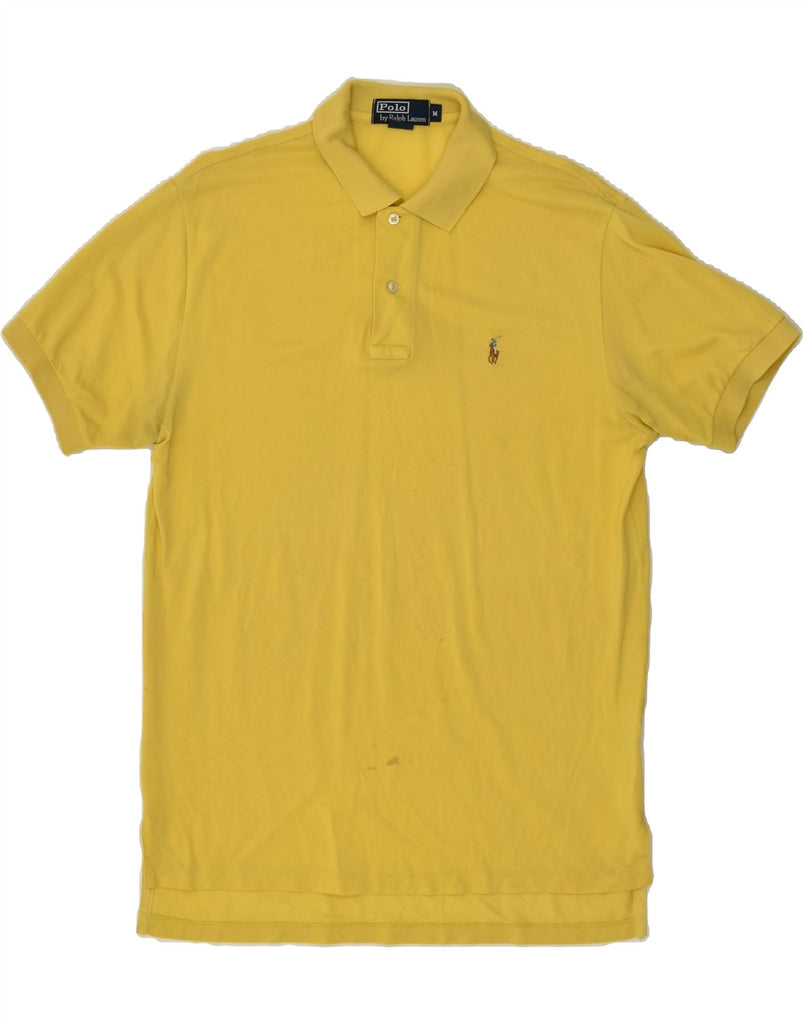 POLO RALPH LAUREN Mens Polo Shirt Medium Yellow Cotton | Vintage Polo Ralph Lauren | Thrift | Second-Hand Polo Ralph Lauren | Used Clothing | Messina Hembry 