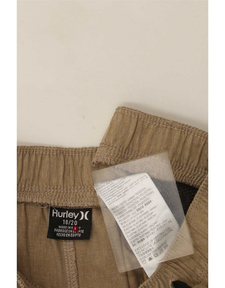 Hurley Boys Graphic Sport Shorts 15-16 Years Beige Polyester