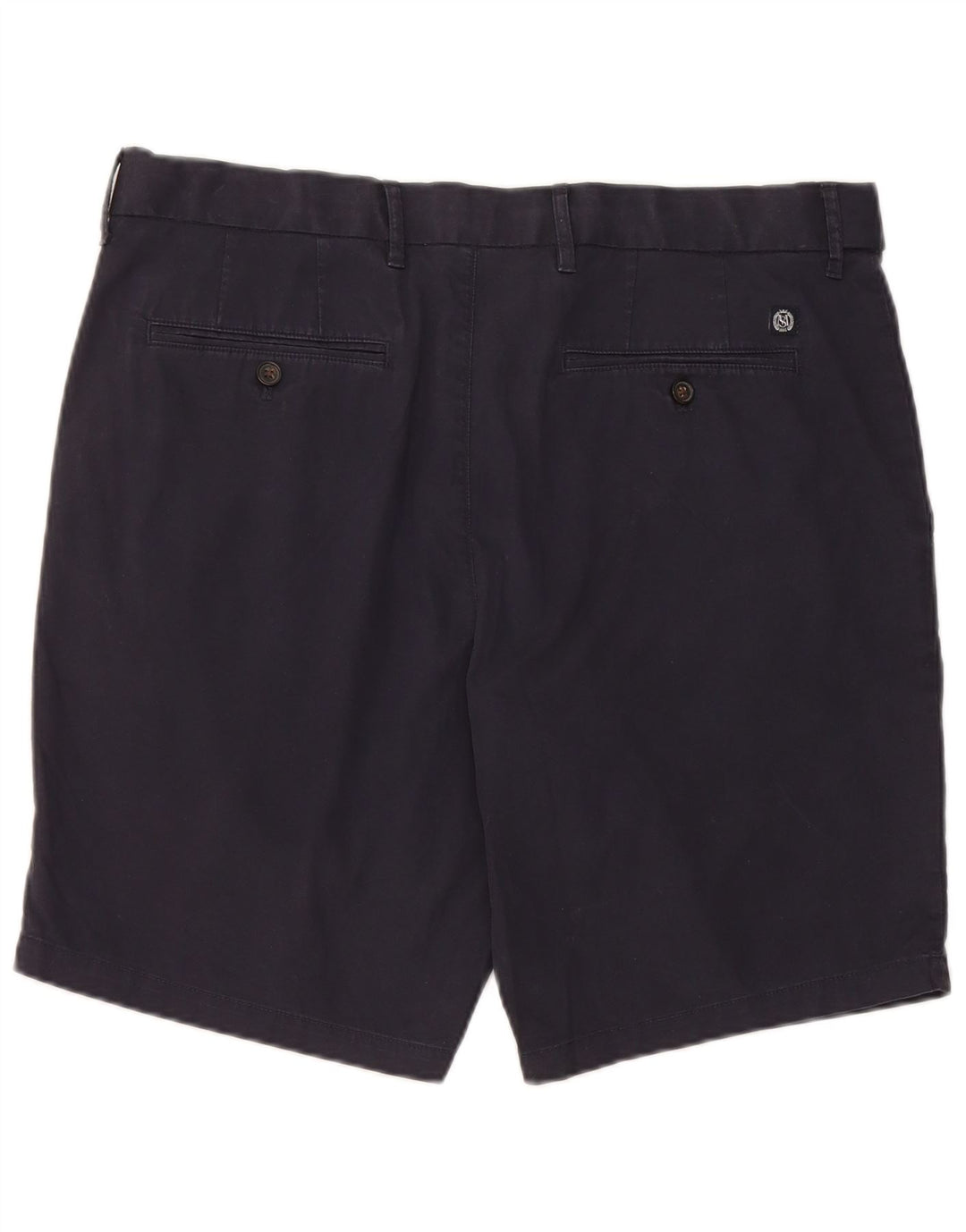 Marks & Spencer Mens Chino Shorts W36 Large Navy Blue Cotton
