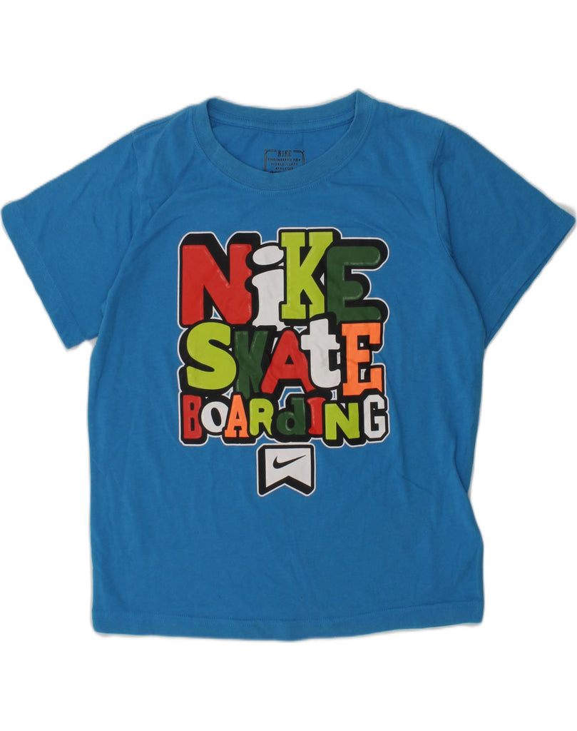 NIKE Boys Graphic T-Shirt Top 6-7 Years Large Blue Cotton | Vintage Nike | Thrift | Second-Hand Nike | Used Clothing | Messina Hembry 