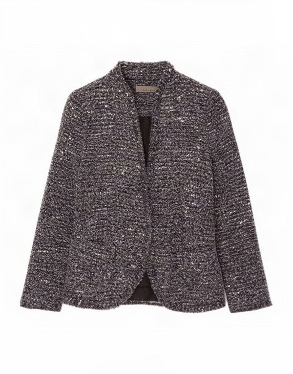 Zara Womens Blazer Jacket UK 8 Small Navy Blue Flecked