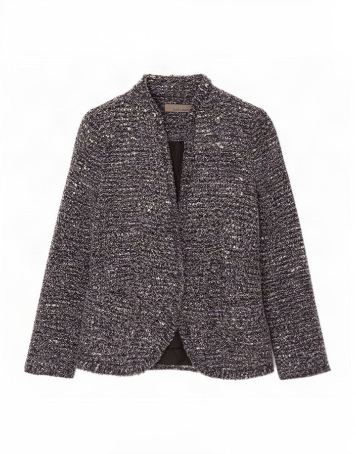 Zara Womens Blazer Jacket UK 8 Small Navy Blue Flecked