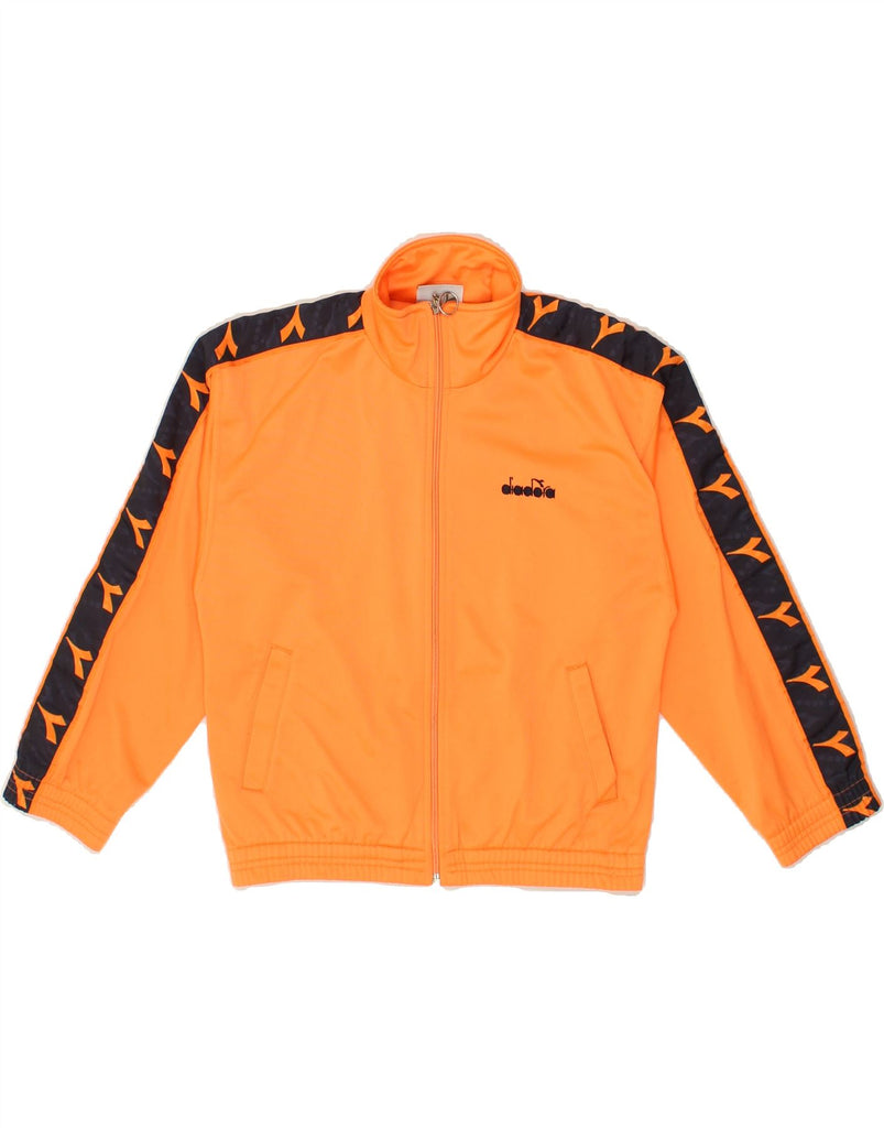 DIADORA Girls Tracksuit Top Jacket 11-12 Years Orange Polyester | Vintage Diadora | Thrift | Second-Hand Diadora | Used Clothing | Messina Hembry 