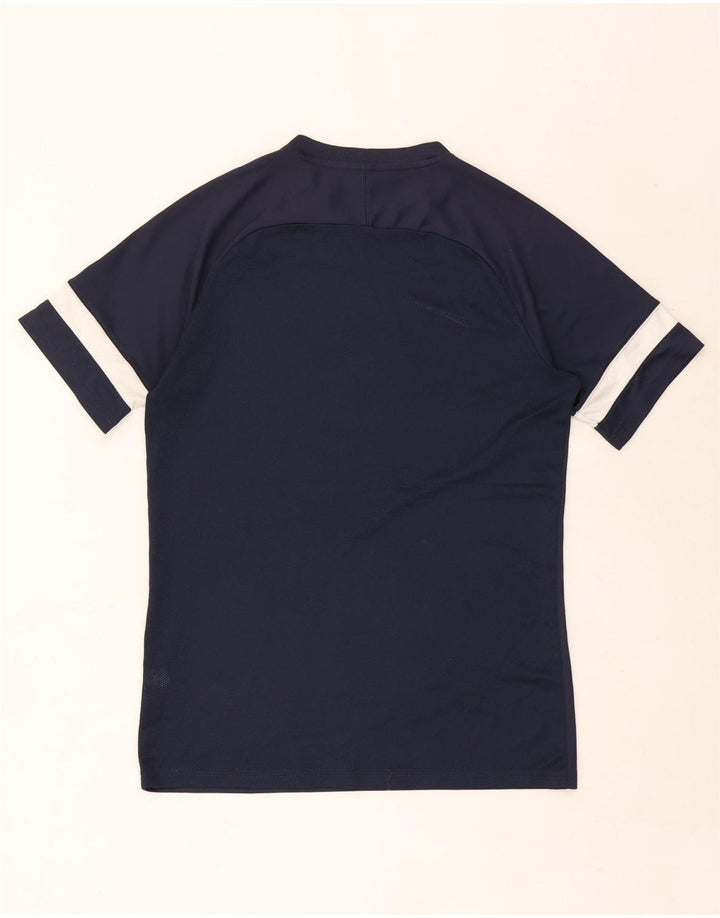 Nike Mens Dri Fit T-Shirt Top Medium Navy Blue Colourblock