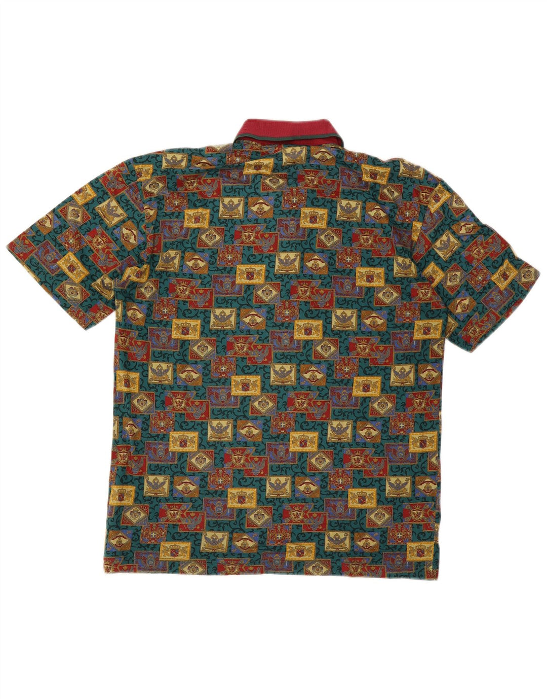 Mango Mens Polo Shirt Large Multicoloured Geometric