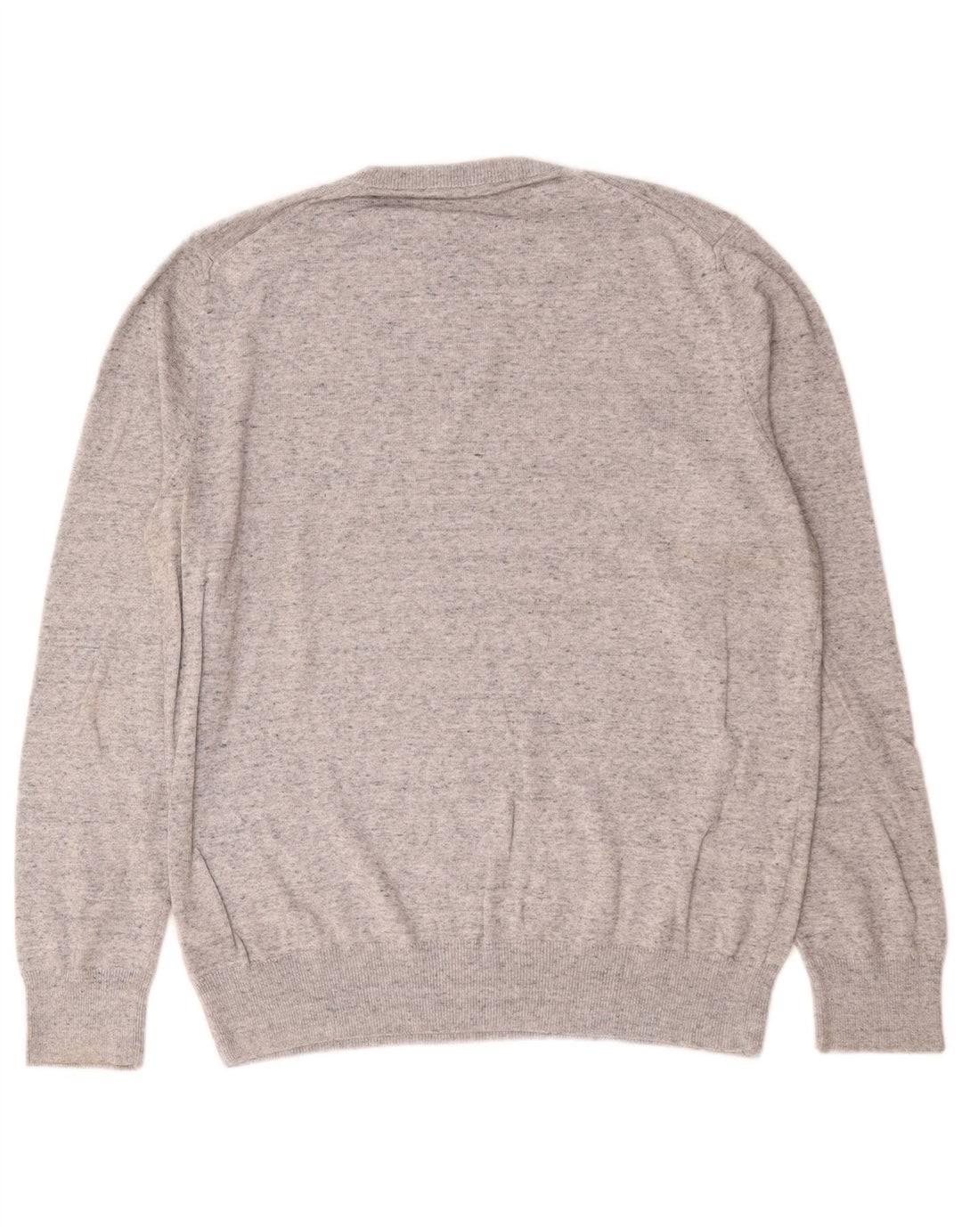Marks & Spencer Mens Crew Neck Jumper Sweater Medium Grey Flecked Cotton