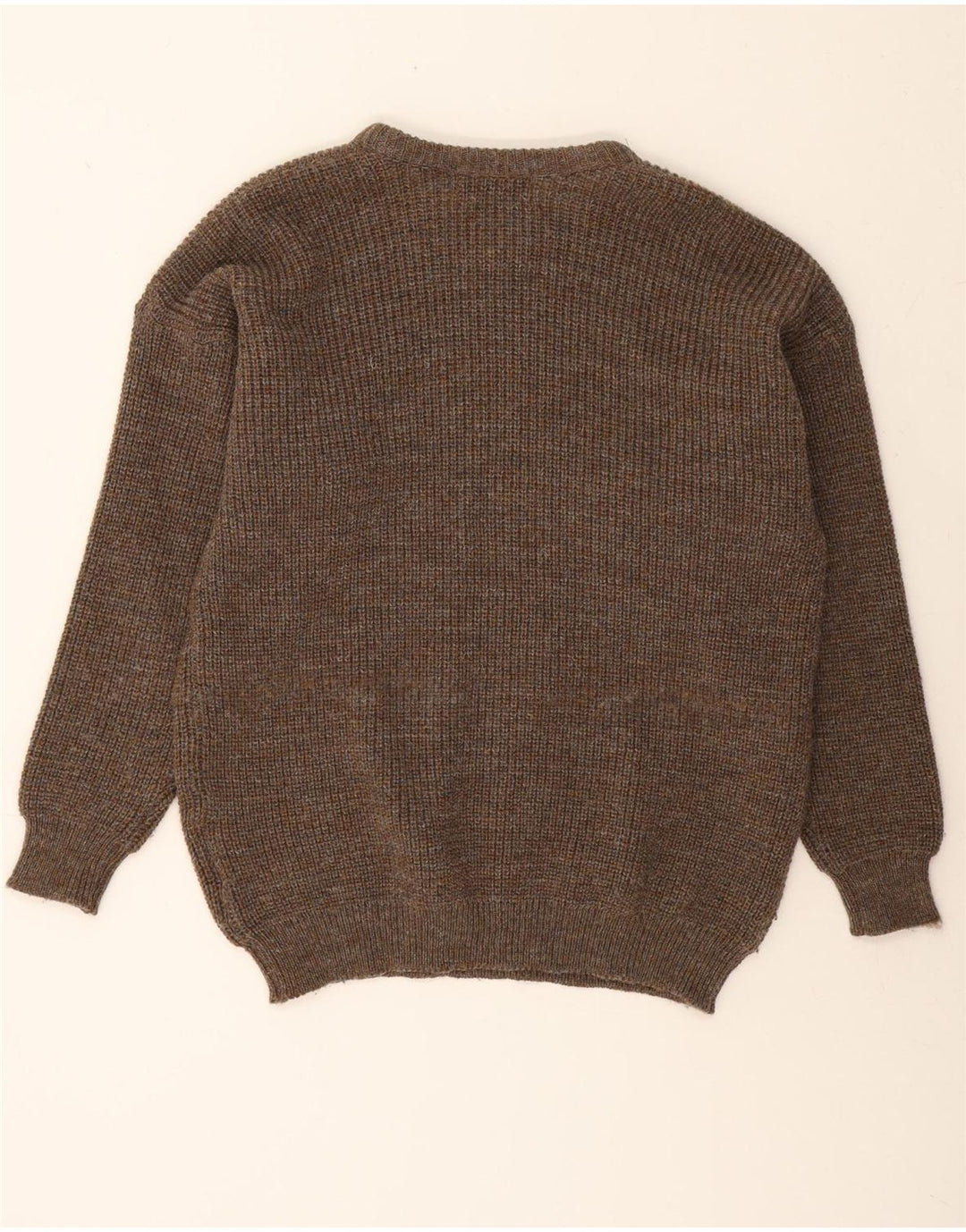BARBOUR Mens Crew Neck Jumper Sweater Medium Khaki New Wool