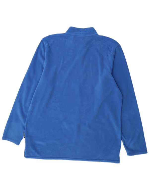 Jack Wolfskin Mens Zip Neck Fleece Jumper UK 50 3XL Blue Polyester