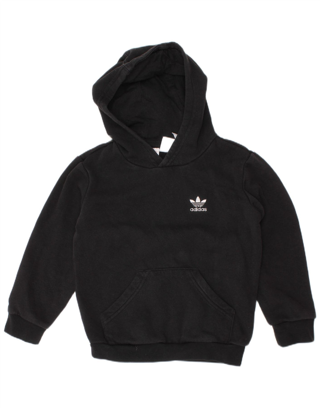 ADIDAS Boys Hoodie Jumper 2-3 Years Black Cotton