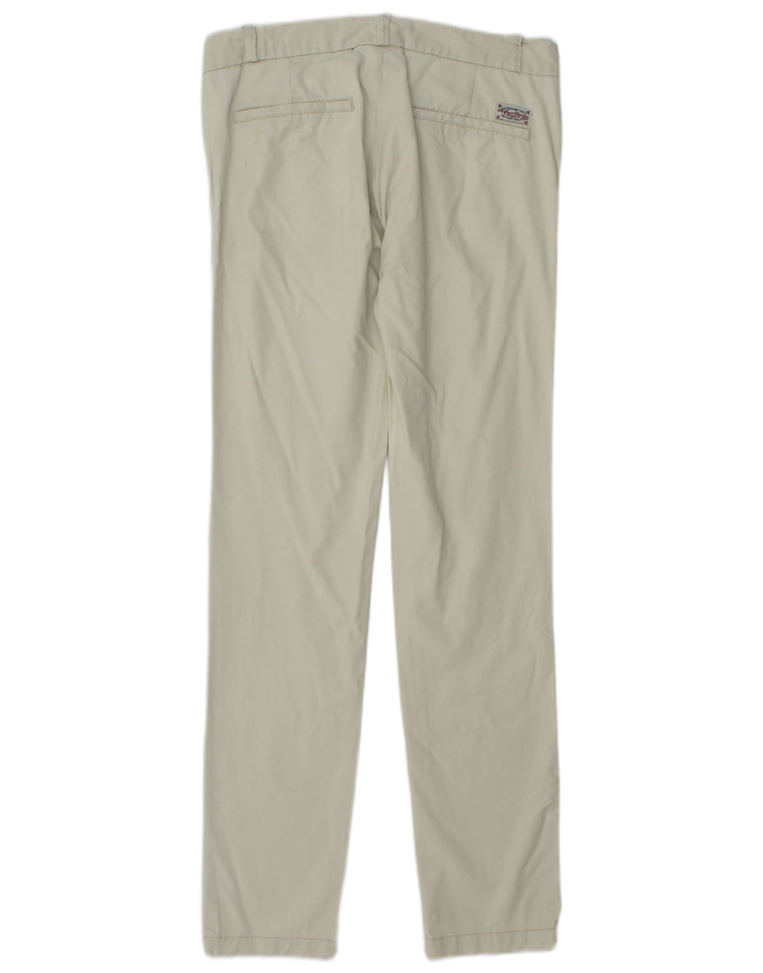 TOMMY HILFIGER Womens Slim Suit Trousers W27 L32 Beige Cotton
