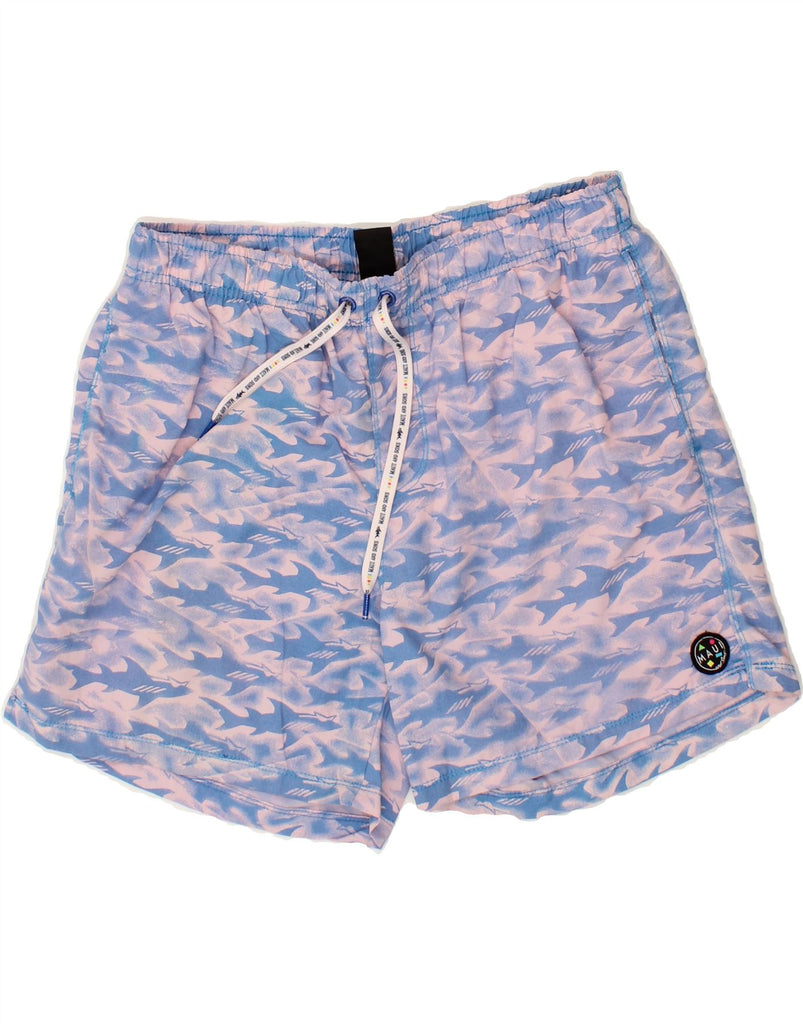 MAUI AND SONS Mens Sport Shorts 2XL Pink Animal Print Vintage Maui and Sons and Second-Hand Maui and Sons from Messina Hembry 