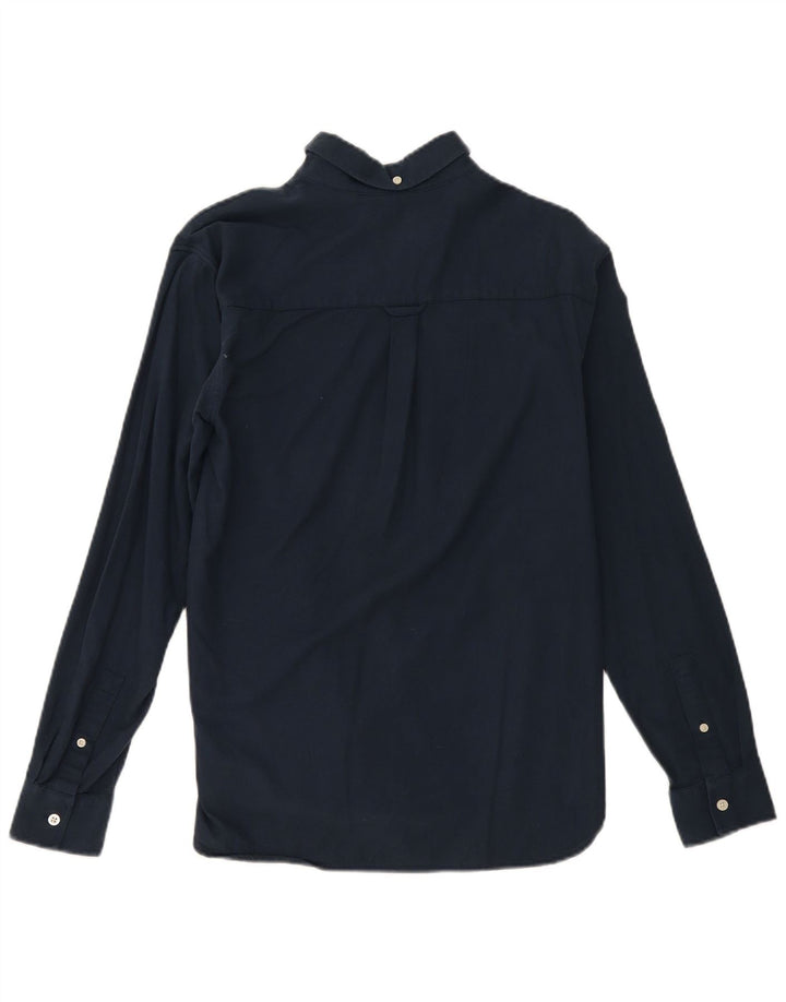 Lyle & Scott Mens Shirt Small Navy Blue Cotton