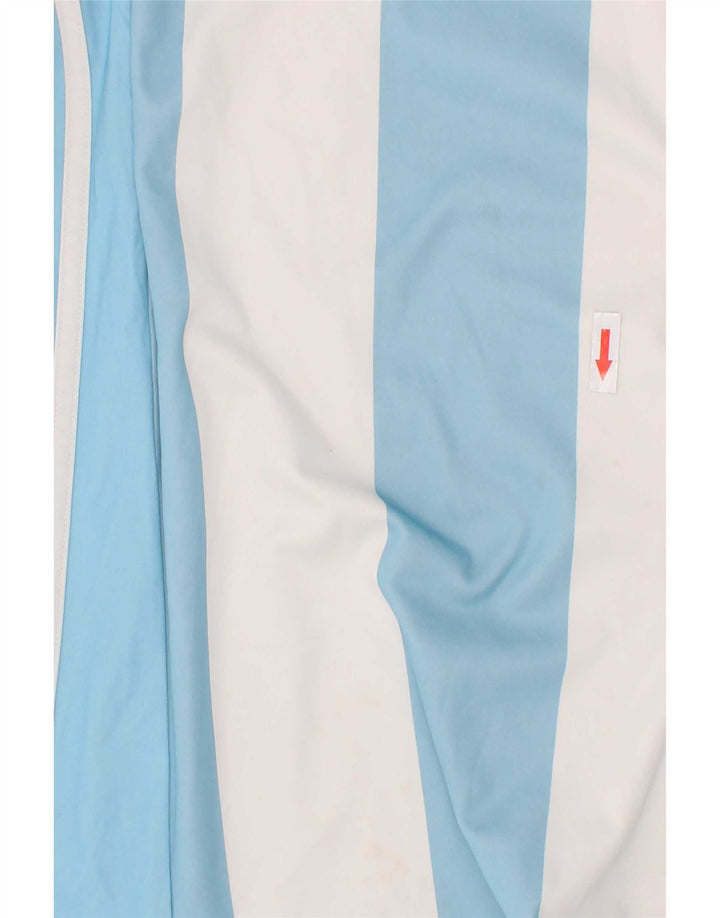 Adidas Boys Climacool T-Shirt Top 13-14 Years Blue Striped Polyester