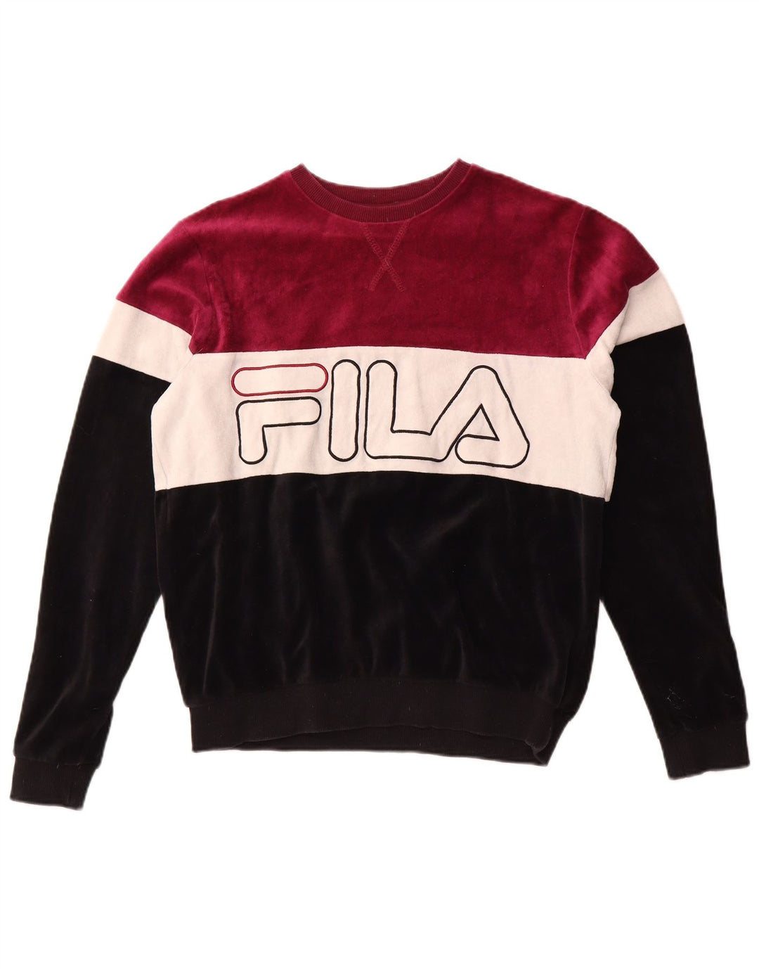 FILA Womens Graphic Sweatshirt Jumper UK 12 Medium Multicoloured