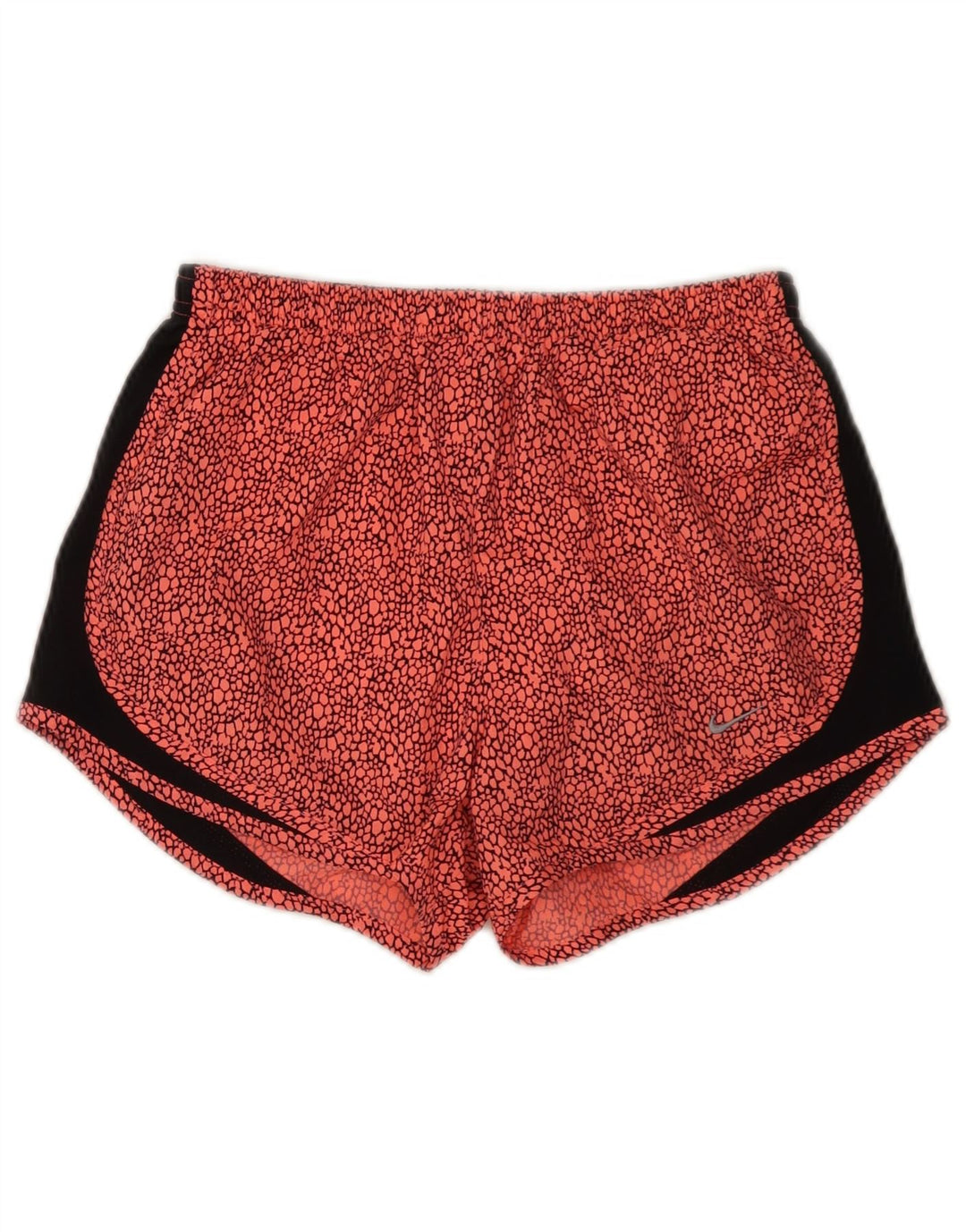 Nike Womens Dri Fit Abstract Pattern Sport Shorts UK 10 Small Red Polyester
