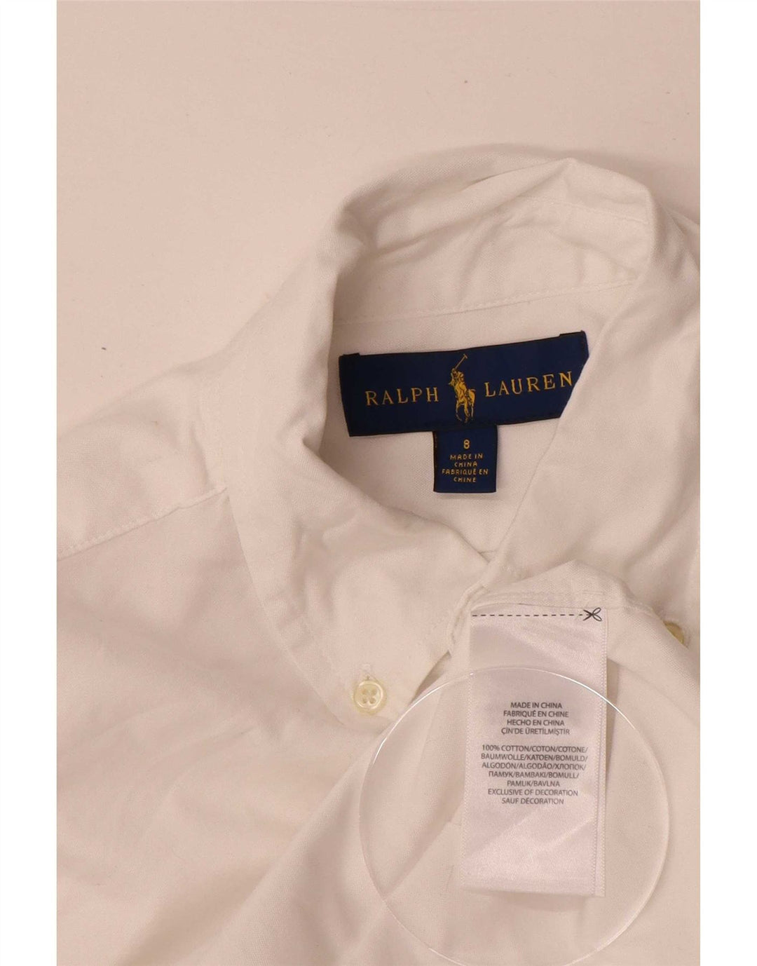 Ralph Lauren Boys Shirt 7-8 Years White Cotton