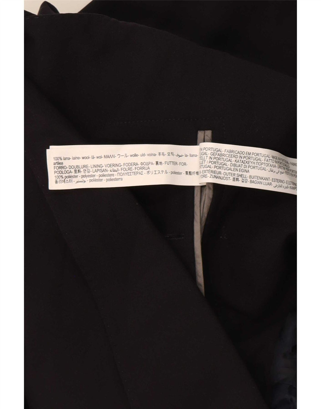 Massimo Dutti Mens 2 Button Blazer Jacket EU 56 XL Black Wool