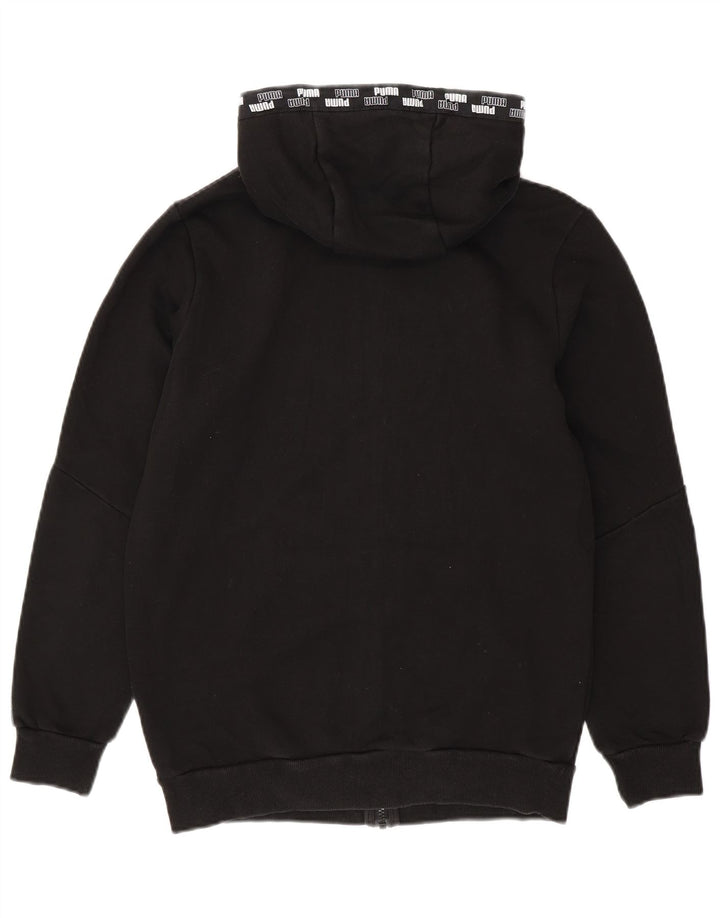 Puma Mens Graphic Zip Hoodie Sweater Small Black Cotton