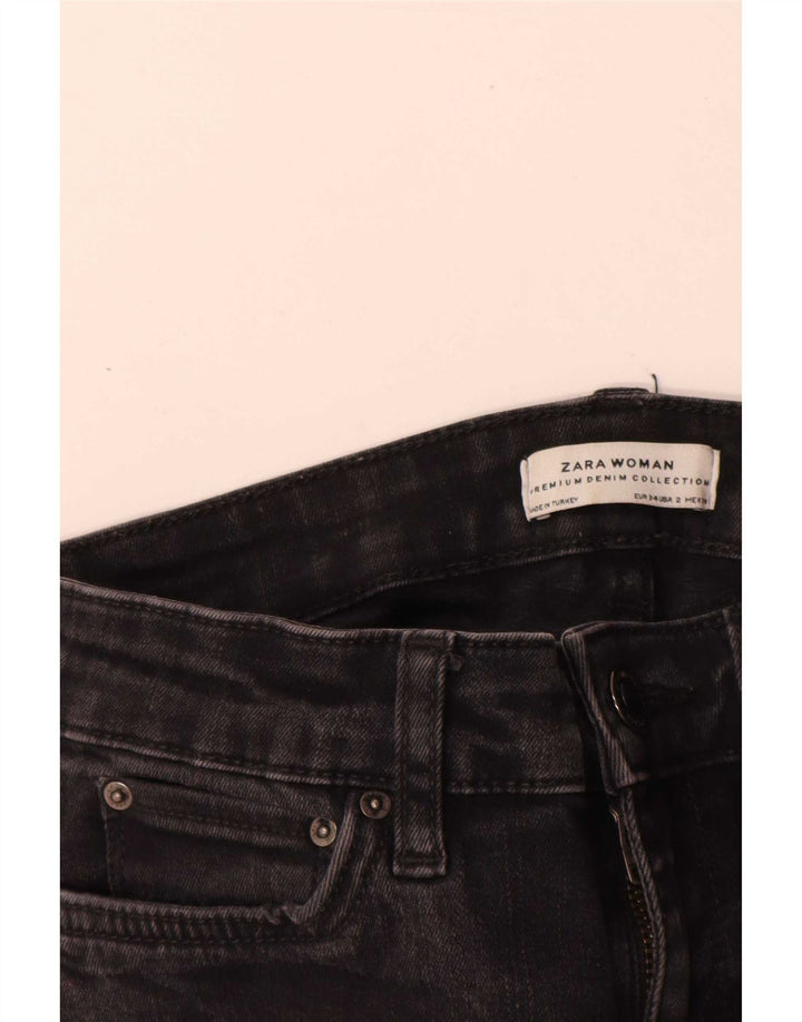 Zara Womens Flared Jeans EU 34 2XS W24 L28 Black