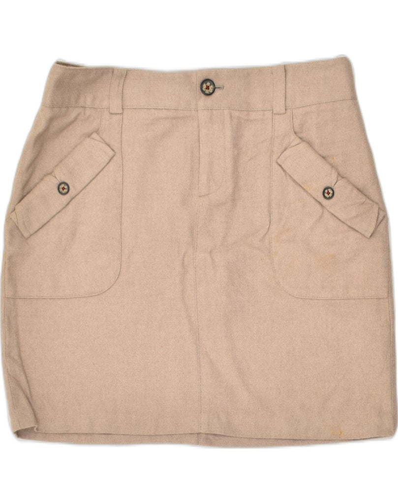 BANANA REPUBLIC Womens Mini Skirt US 6 Medium W34  Brown Cotton | Vintage Banana Republic | Thrift | Second-Hand Banana Republic | Used Clothing | Messina Hembry 