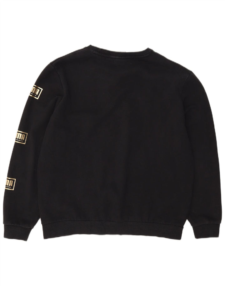 Puma Womens Graphic Sweatshirt Jumper UK 16 Large Black Cotton