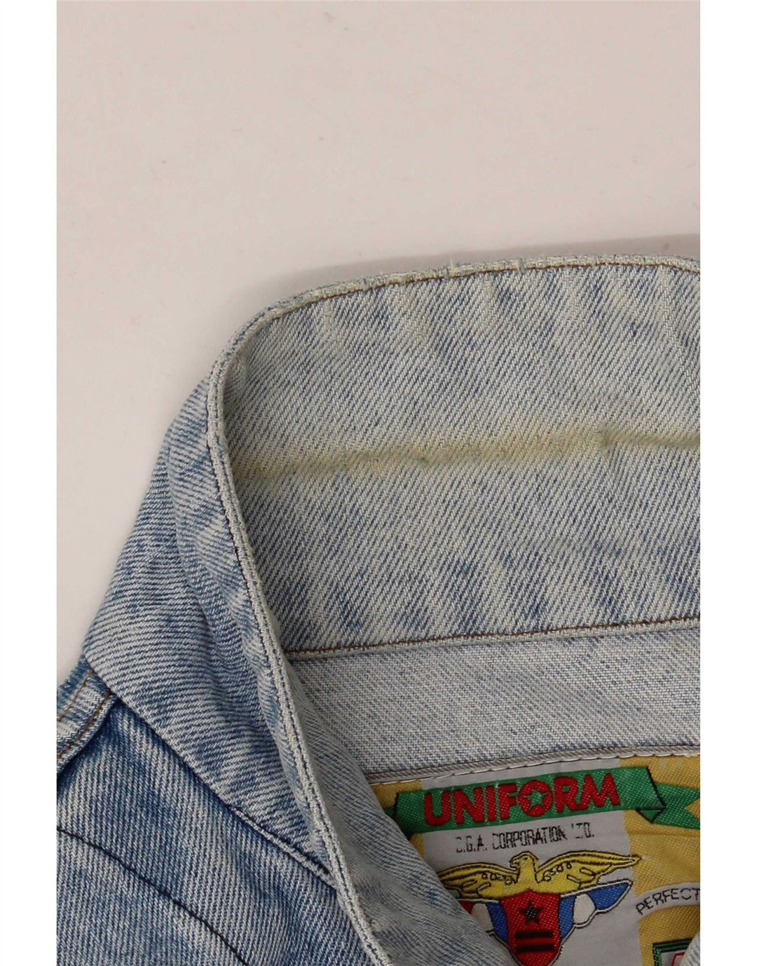 Uniform Mens Denim Jacket UK 38 Medium Blue