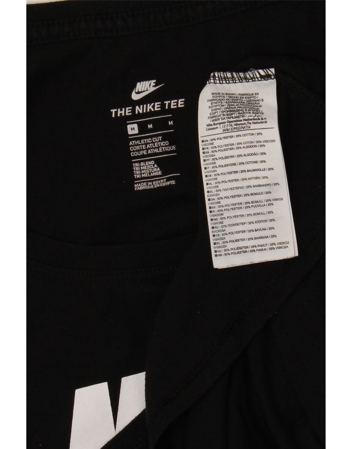 NIKE Womens Athletic Cut Graphic T-Shirt Top UK 14 Medium Black Polyester Vintage Nike and Second-Hand Nike from Messina Hembry 