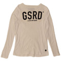 G-Star Womens Graphic Top Long Sleeve UK 14 Large White Cotton