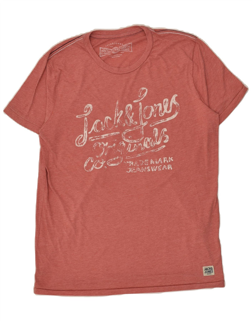 JACK & JONES Mens Graphic T-Shirt Top XL Orange Polyester | Vintage Jack & Jones | Thrift | Second-Hand Jack & Jones | Used Clothing | Messina Hembry 