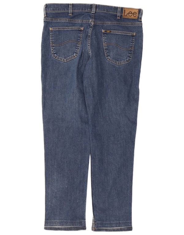 Lee Mens Straight Jeans W38 L31 Blue Cotton
