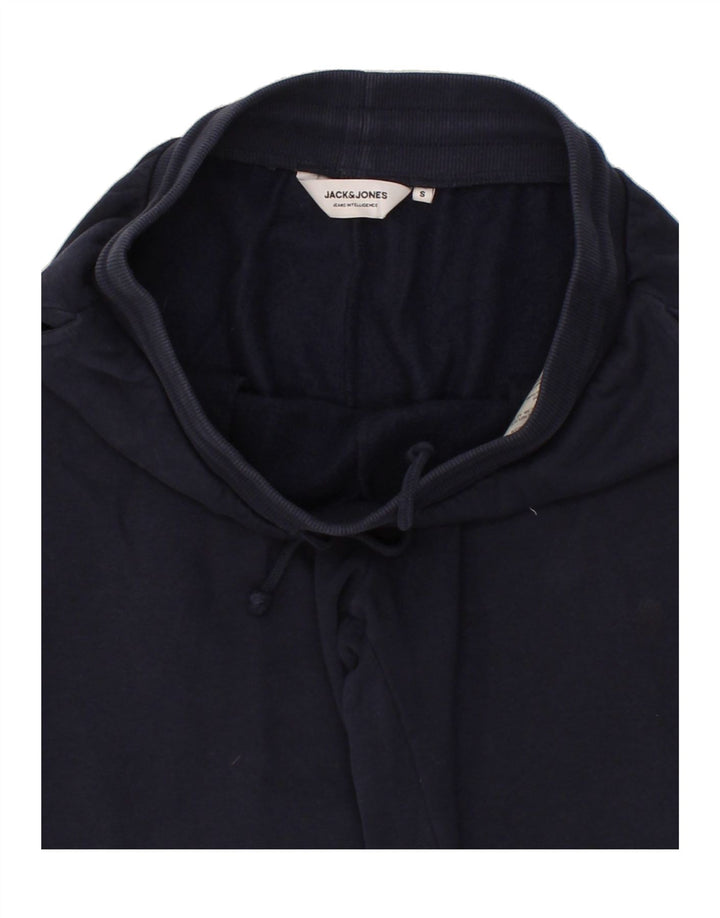 JACK & JONES Mens Graphic Tracksuit Trousers Joggers Small Navy Blue Vintage Jack & Jones and Second-Hand Jack & Jones from Messina Hembry 